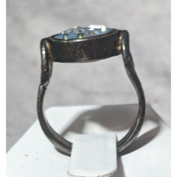 Spooky Gothic Kameleon Sterling Silver Ring with Removeable/Interchangeable Ston - Picture 4 of 16